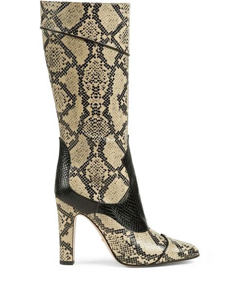 gucci print thigh high boots|Gucci snakeskin boots.